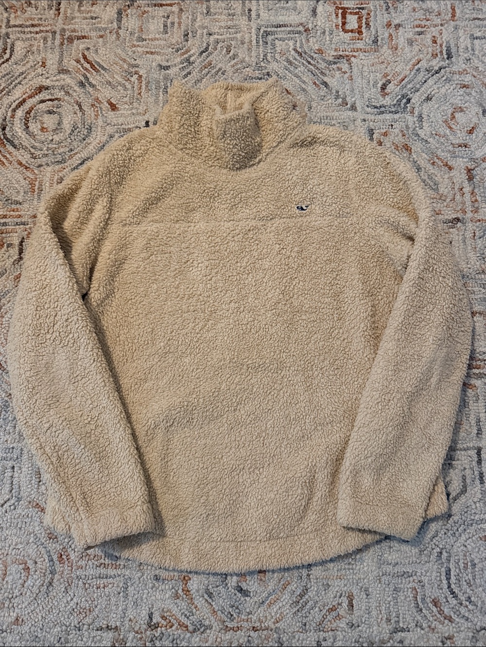 Vineyard Vines Cream Sherpa Pullover